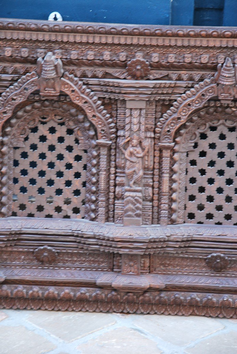 Inde , Rajastan  , élement En Bois Sculpté-photo-4