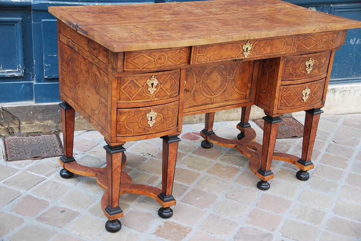 Masarin Desk In Veneer D Louis XIV Period-photo-2