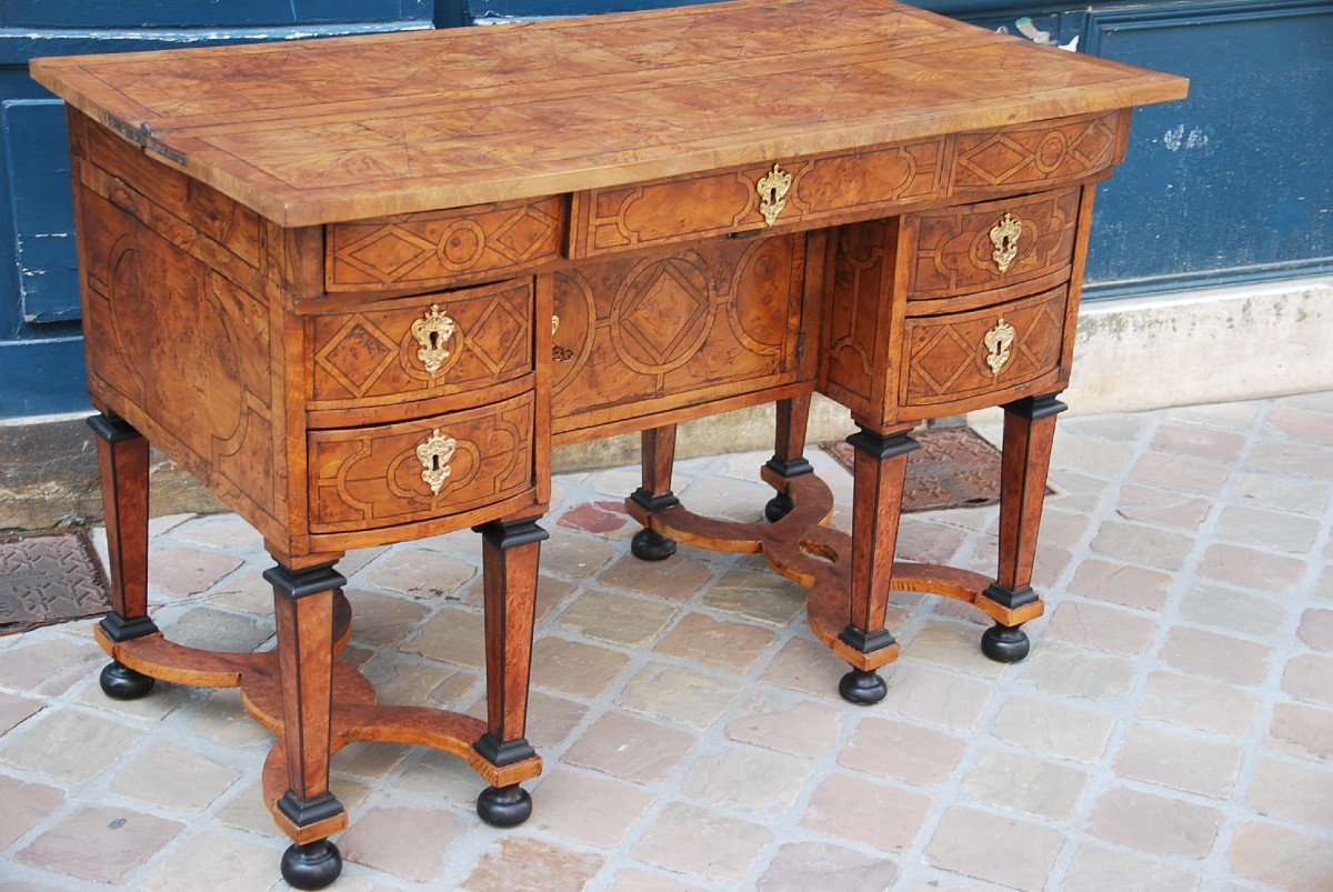 Masarin Desk In Veneer D Louis XIV Period-photo-6