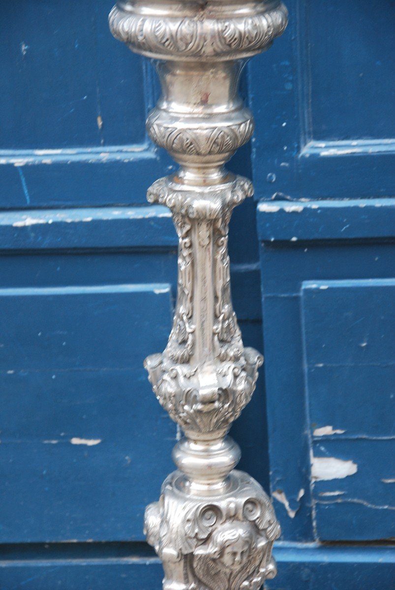 Torchère En Métal De Style Louis XIV-photo-4