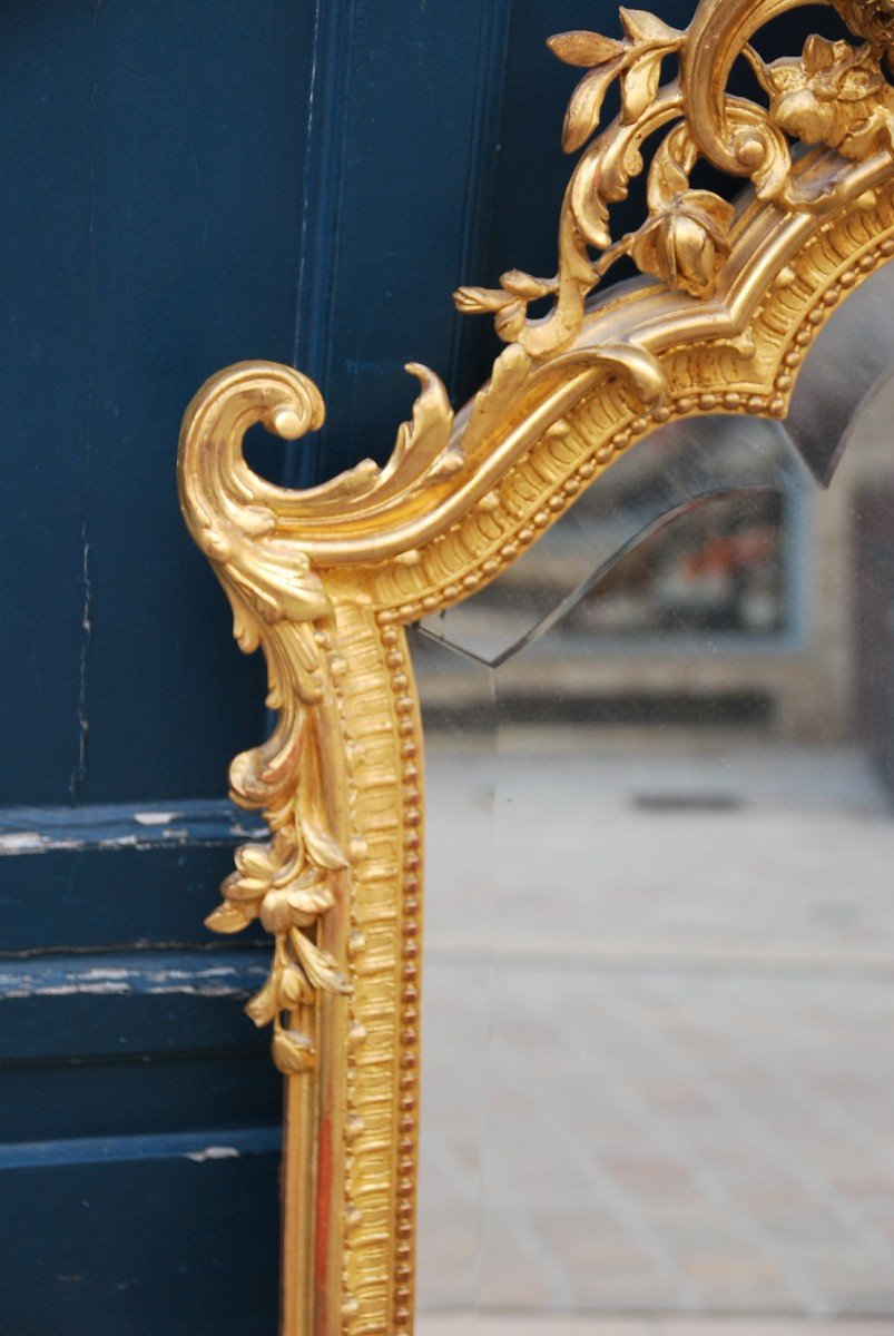 Mirror In Golden Wood D Napoleon III Period-photo-5