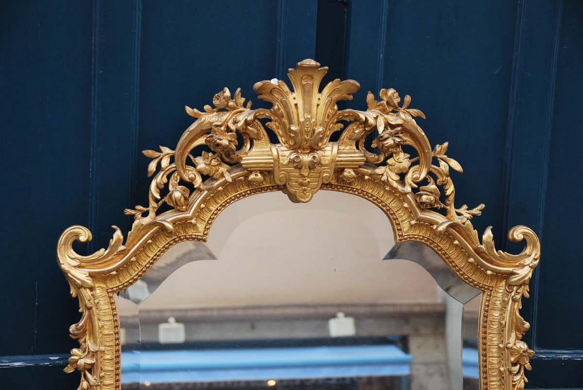 Mirror In Golden Wood D Napoleon III Period-photo-7