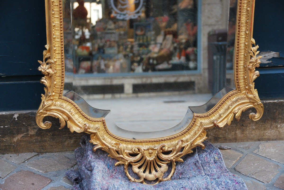 Mirror In Golden Wood D Napoleon III Period-photo-8