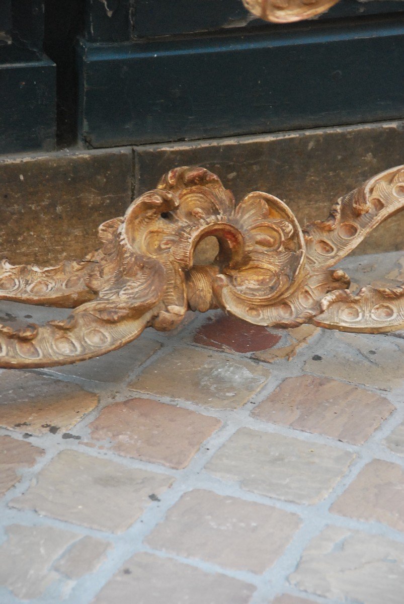Console In Carved Wood D Louis XV Period-photo-8
