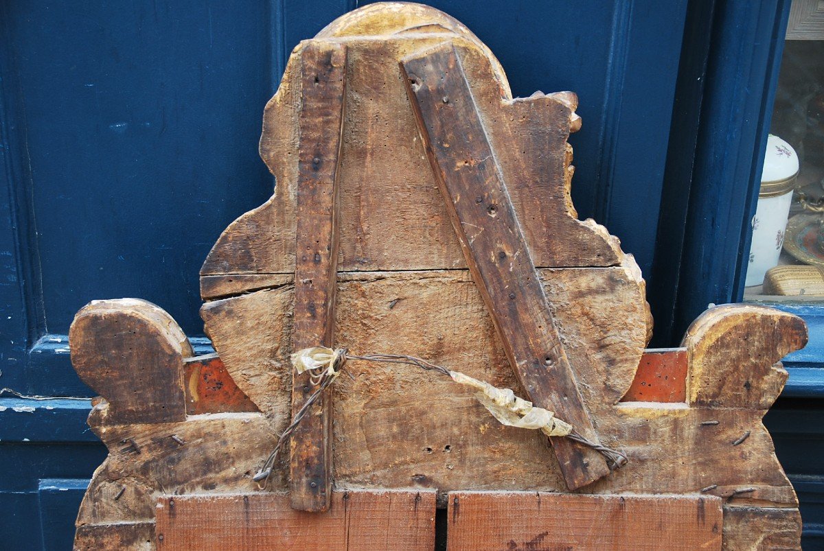 Miroir En Bois Doré D époque Louis  XV  .provence XVIII-photo-6