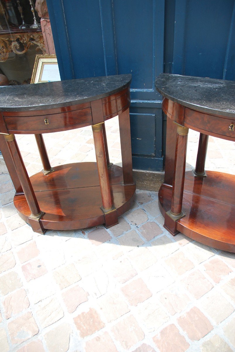 Pair Of Half Moon Consoles D Empire XIX-photo-4