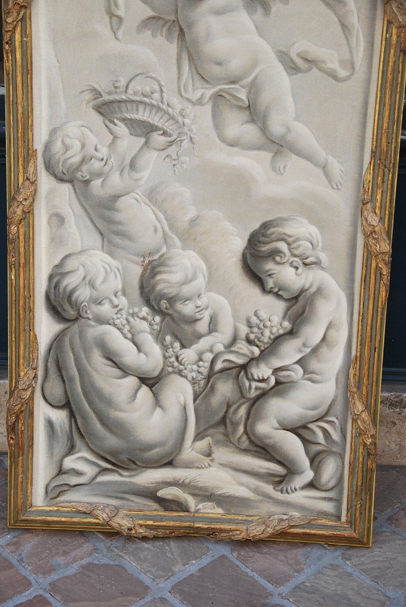 Grisaille XVIII Games Of Putti Jacob De Wit-photo-2