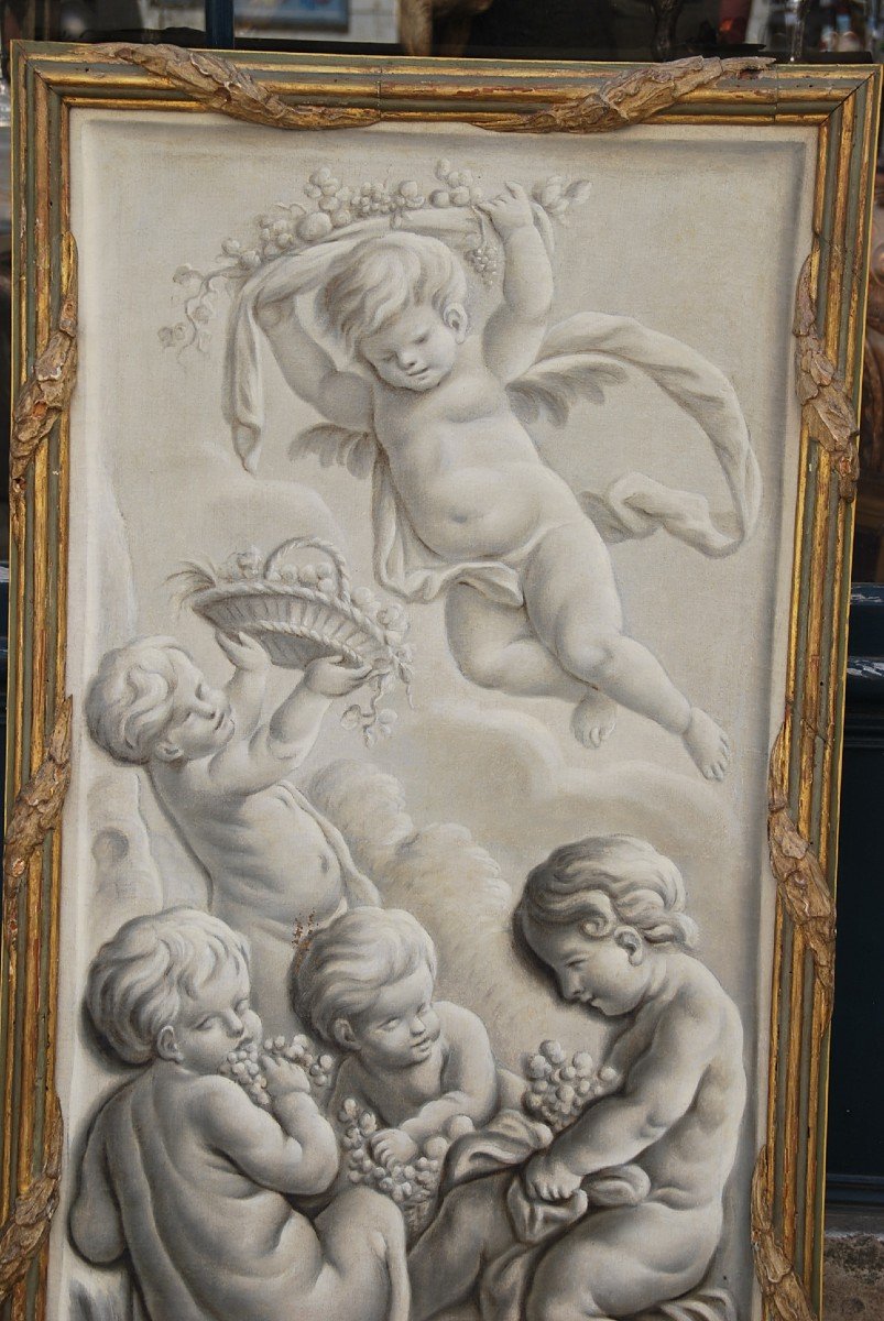 Grisaille XVIII Games Of Putti Jacob De Wit-photo-3