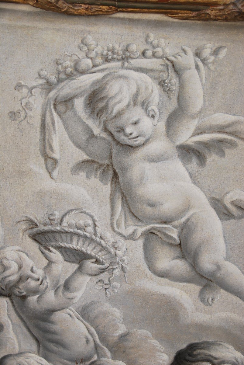 Grisaille XVIII Games Of Putti Jacob De Wit-photo-2