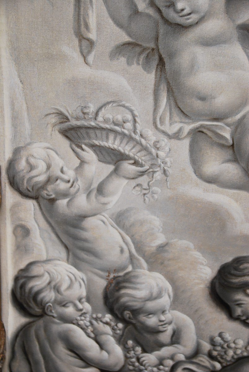 Grisaille XVIII Games Of Putti Jacob De Wit-photo-3