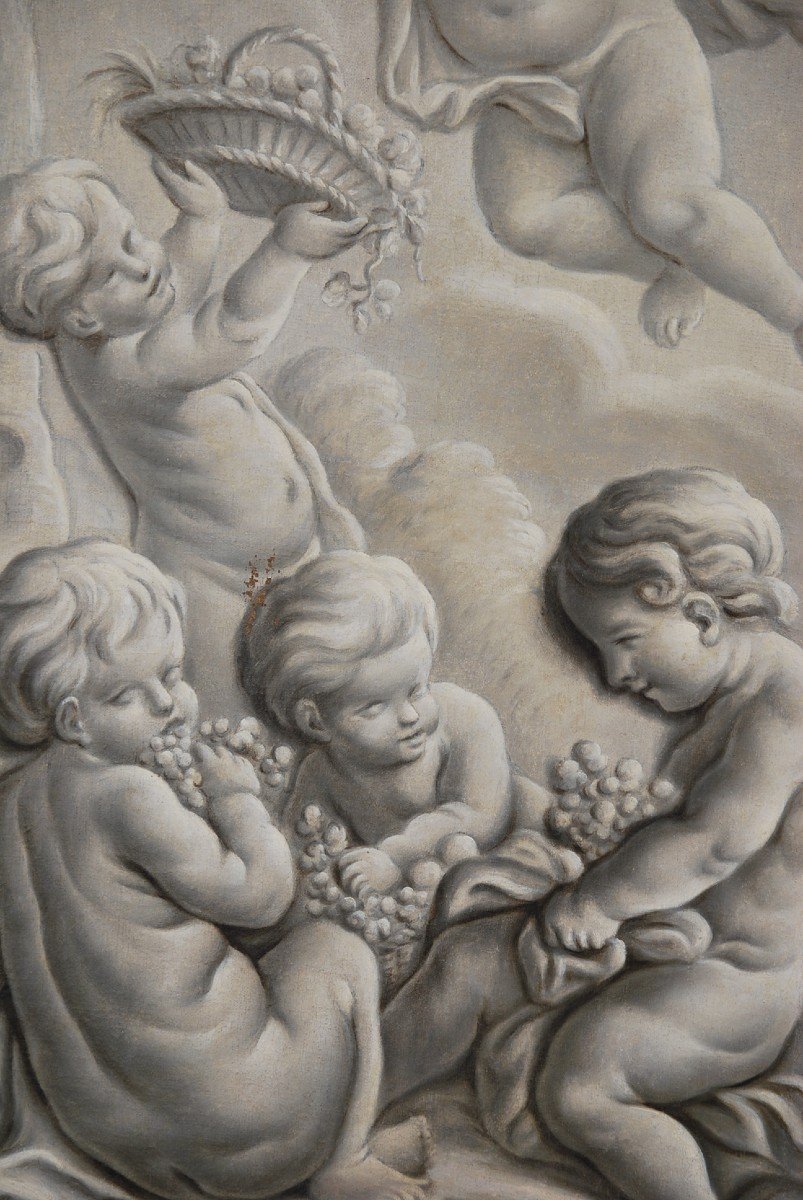 Grisaille XVIII Games Of Putti Jacob De Wit-photo-4