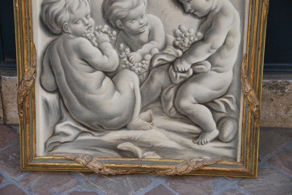 Grisaille XVIII Games Of Putti Jacob De Wit-photo-5