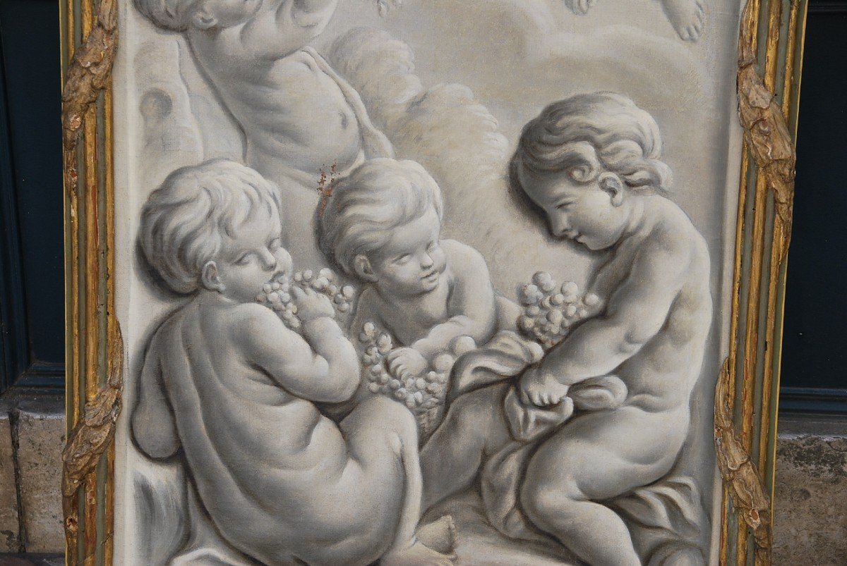 Grisaille XVIII Games Of Putti Jacob De Wit-photo-6