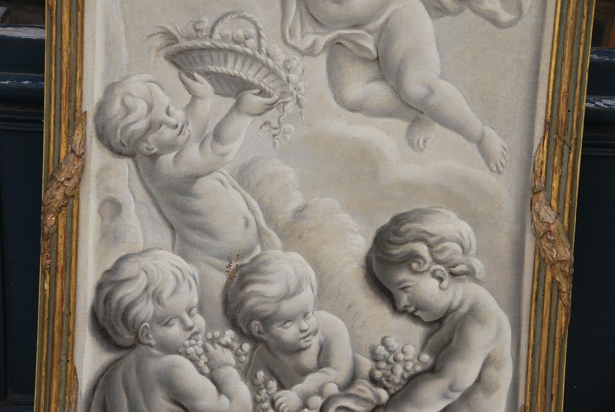 Grisaille XVIII Games Of Putti Jacob De Wit-photo-7