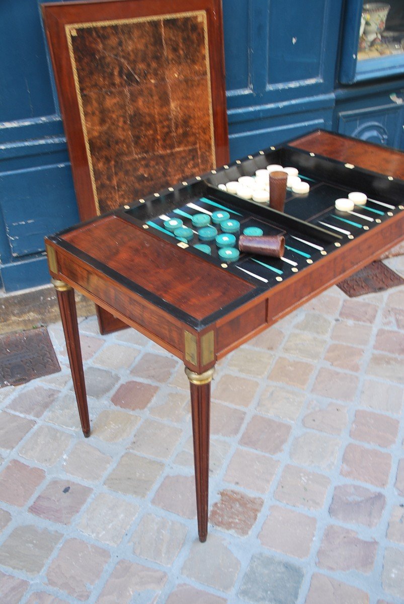 Games Table Dite Tric Trac D Louis XVI Period From The XVIII-photo-4