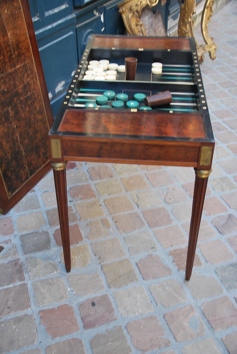 Games Table Dite Tric Trac D Louis XVI Period From The XVIII-photo-4