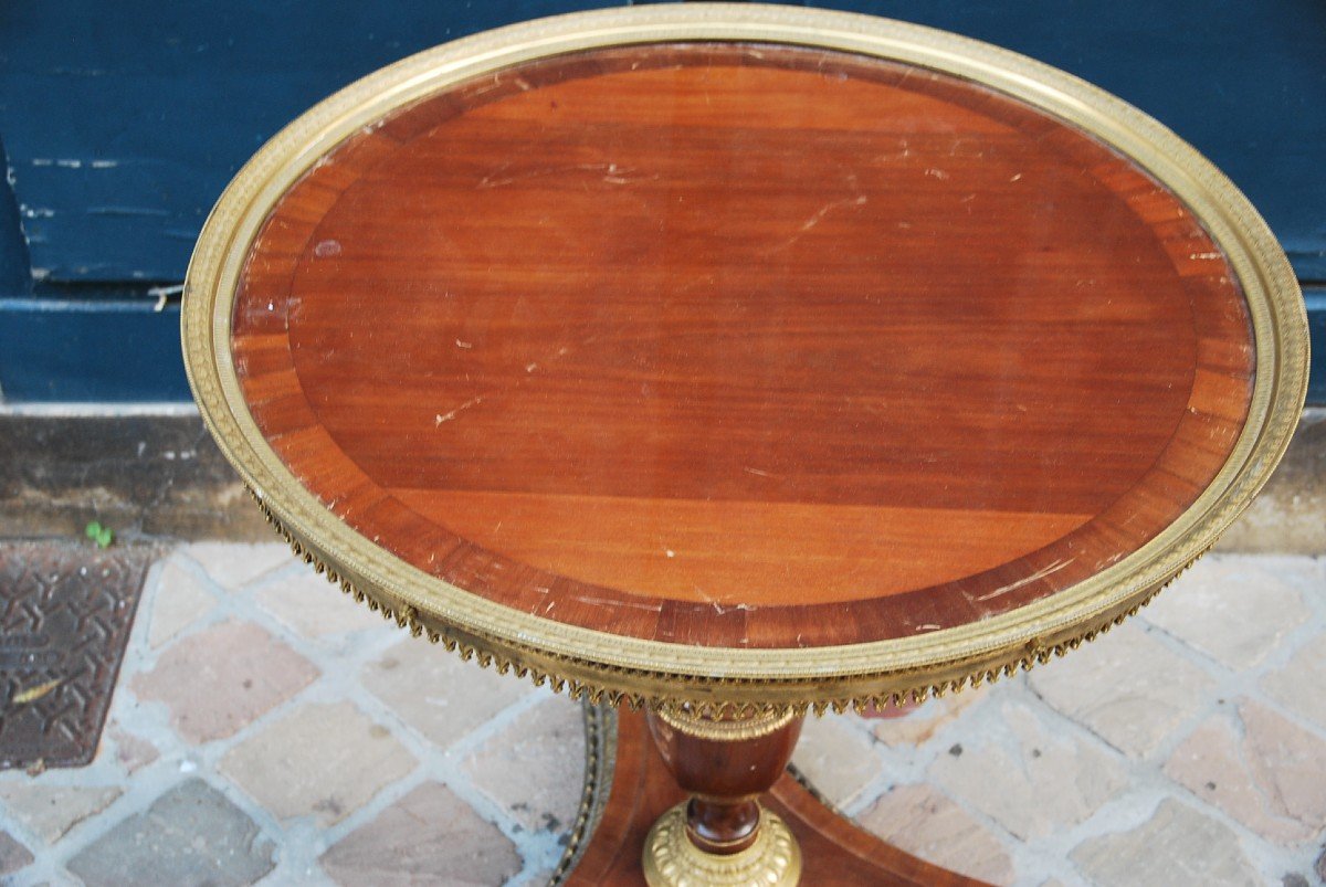 Elegant Pedestal Mahogany XIX-photo-3