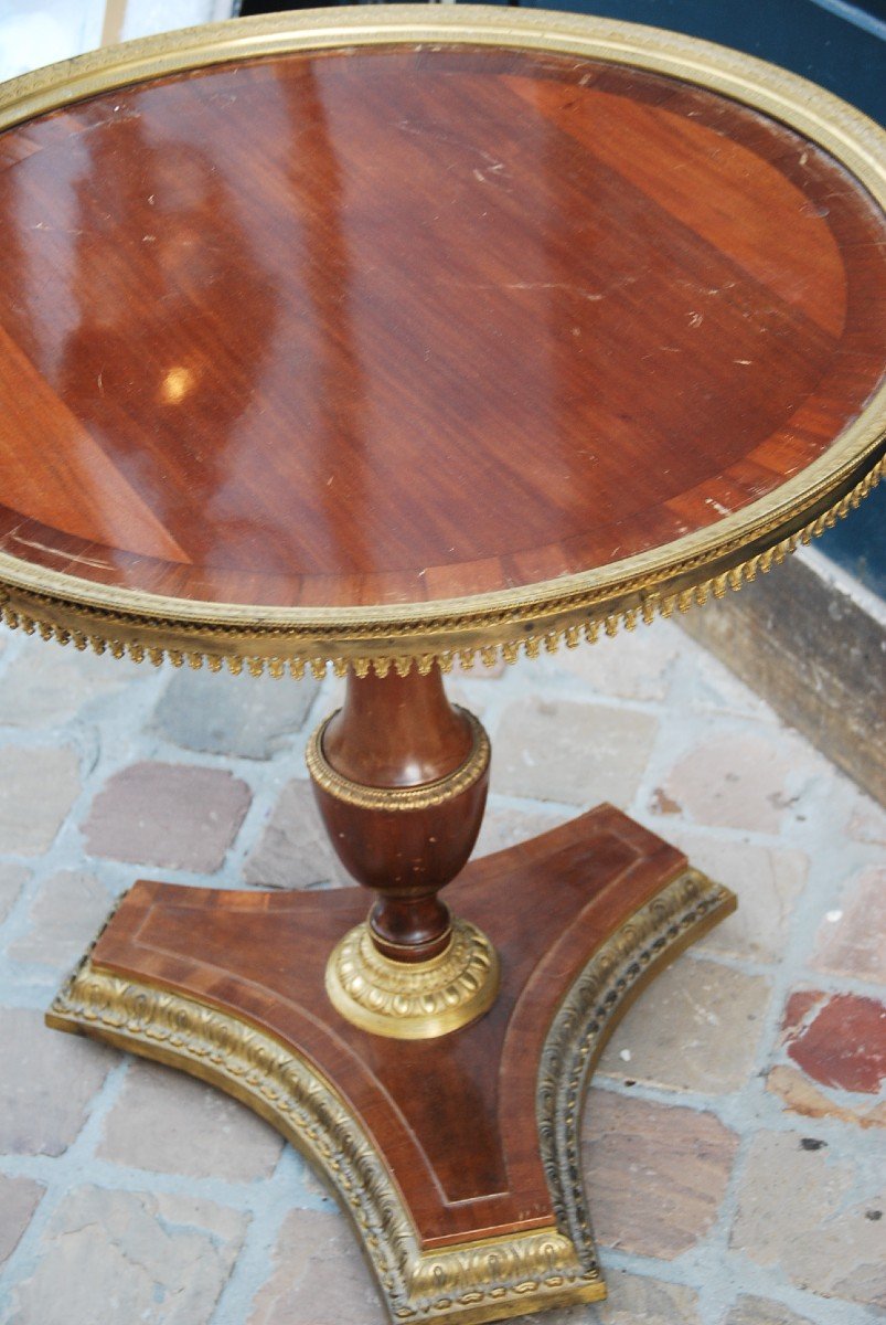 Elegant Pedestal Mahogany XIX-photo-2