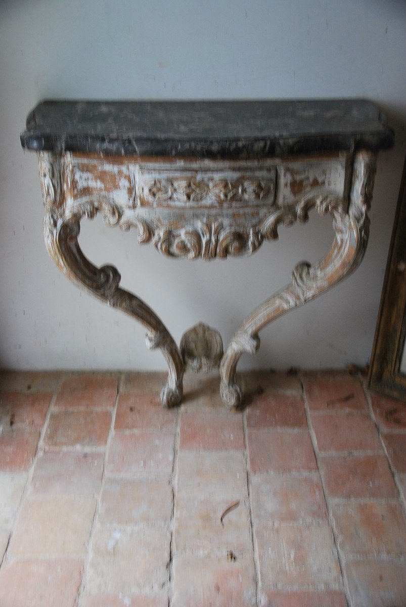 Console D Louis XV Period From The XVIII-photo-2