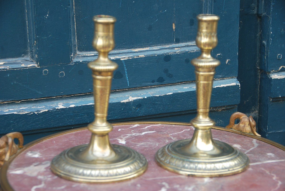 Pair Of Louis XIV Period Candlesticks-photo-1