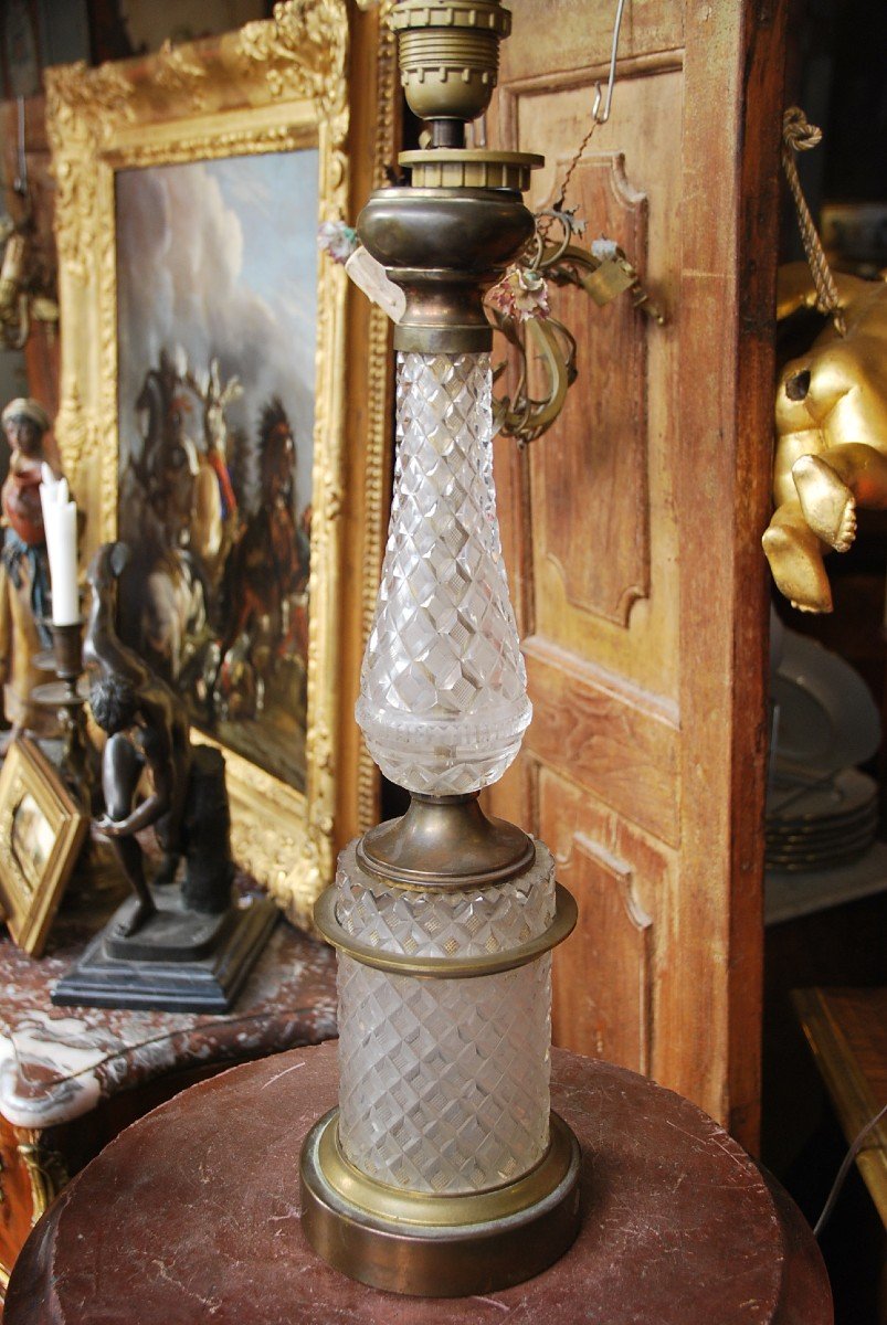 Crystal And Bronze Lamp-photo-1