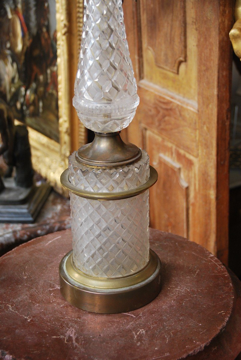 Crystal And Bronze Lamp-photo-2