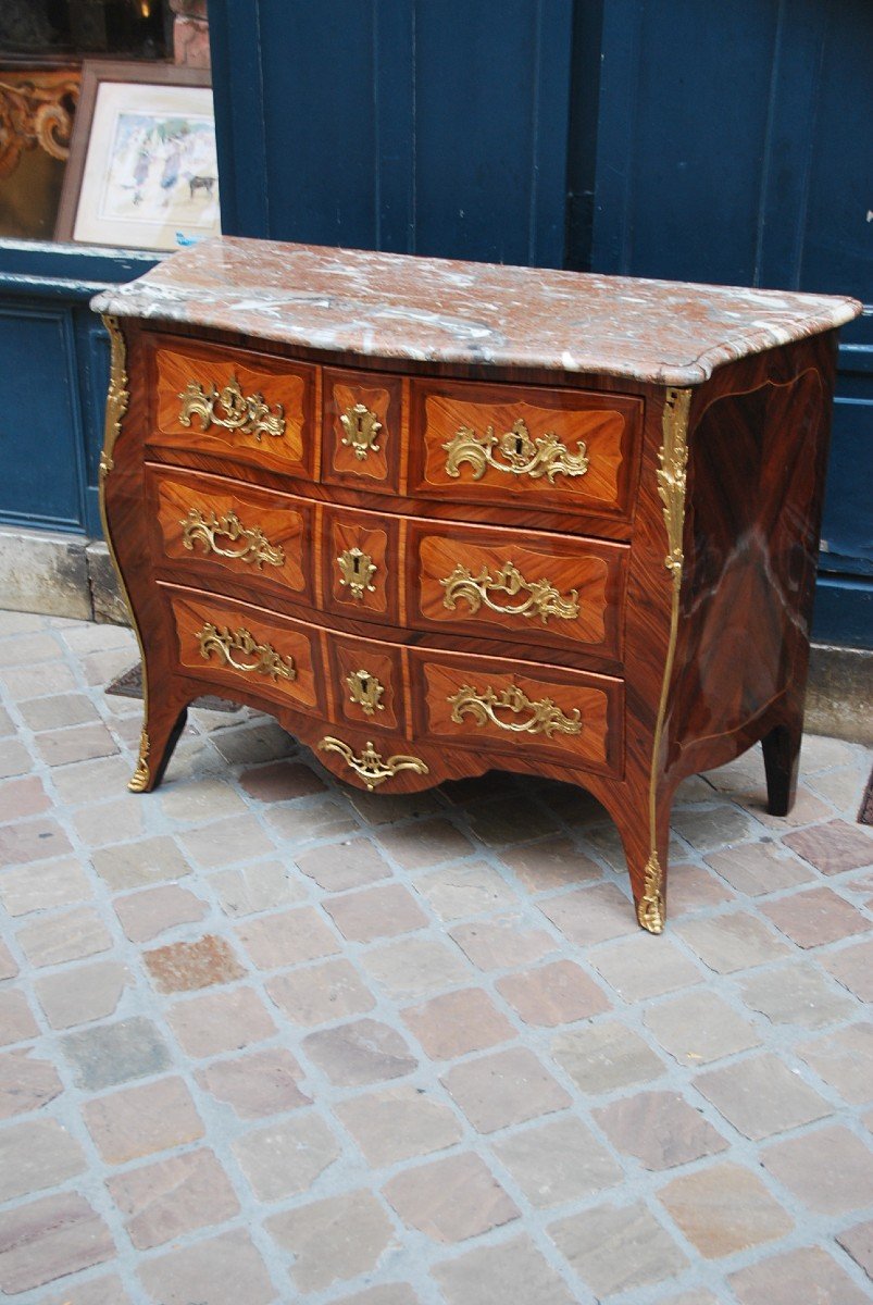 Louis XV Period Commode Stamped By Reizell XVIII-photo-2