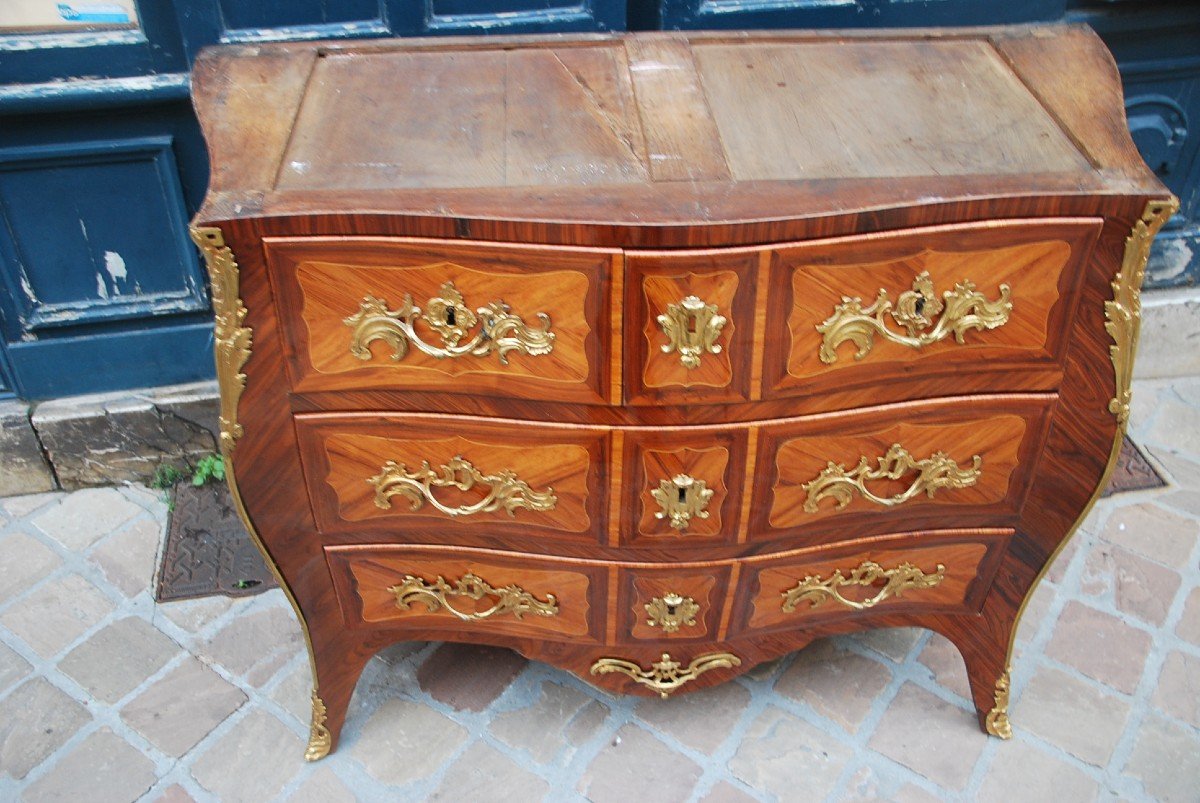 Louis XV Period Commode Stamped By Reizell XVIII-photo-1