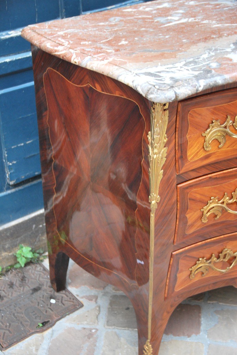 Louis XV Period Commode Stamped By Reizell XVIII-photo-4