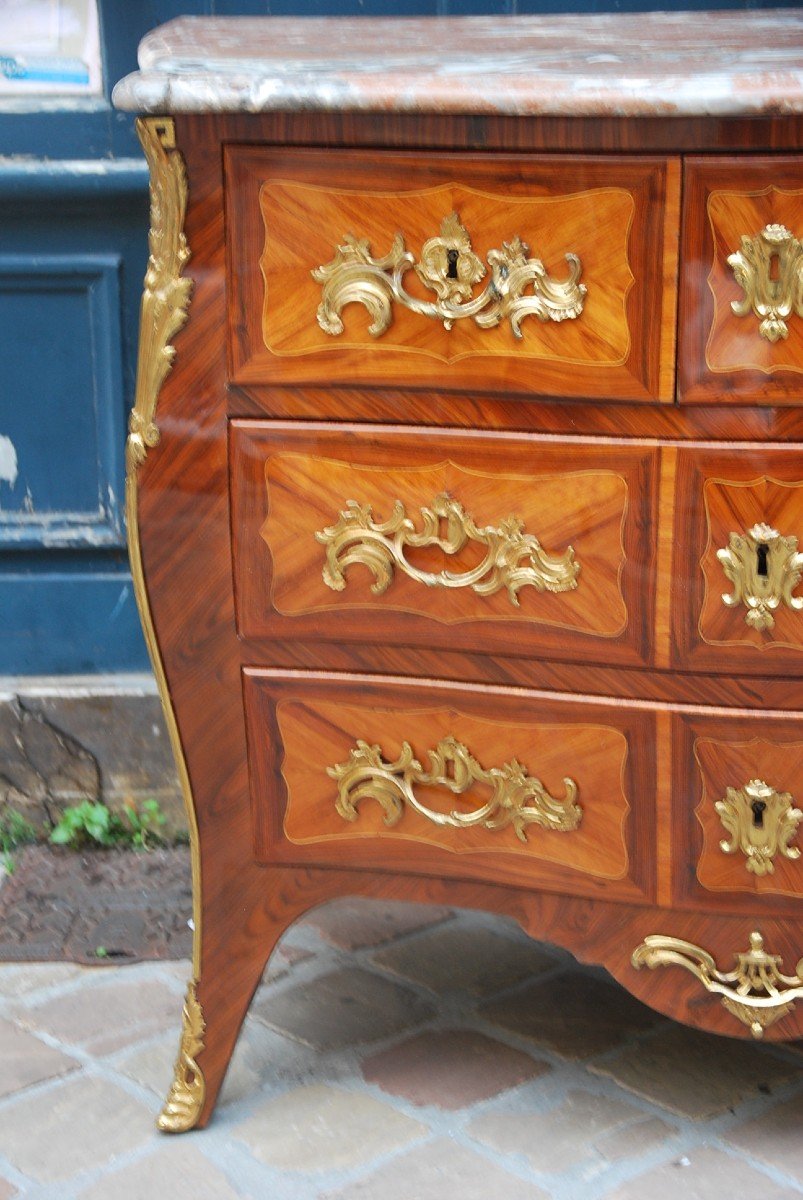 Louis XV Period Commode Stamped By Reizell XVIII-photo-7