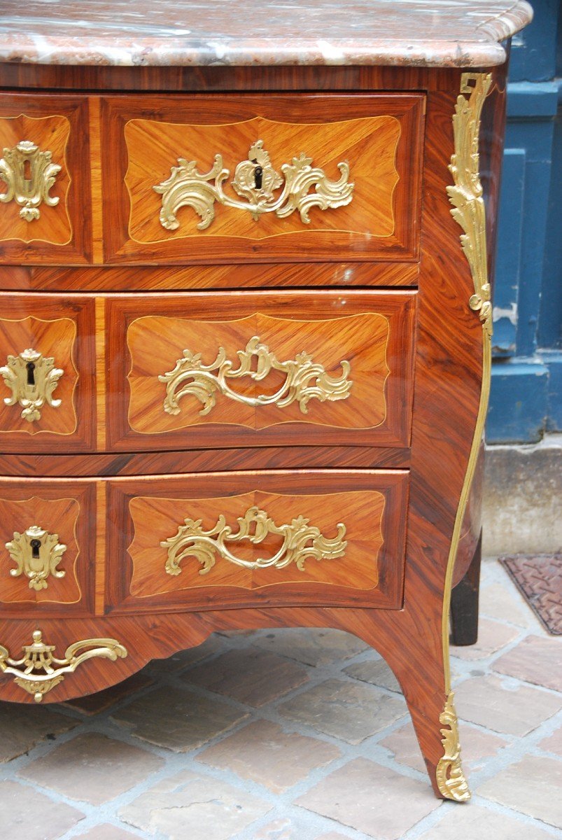 Louis XV Period Commode Stamped By Reizell XVIII-photo-8