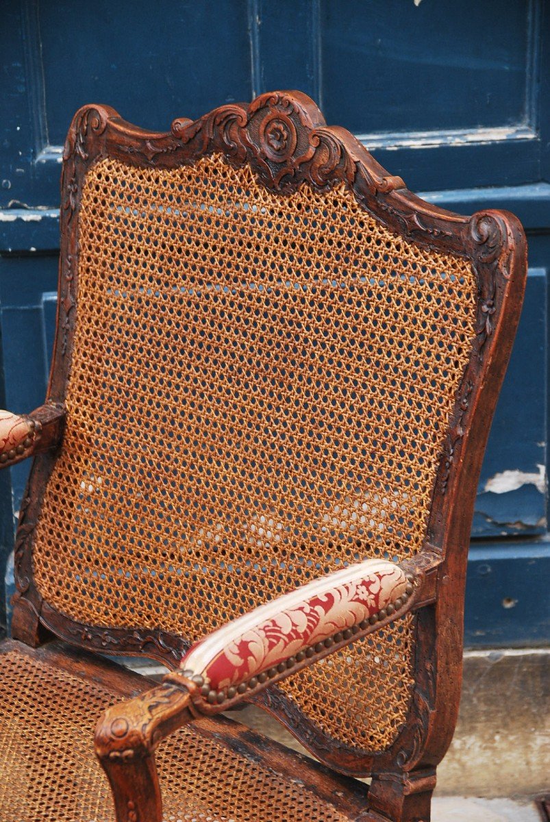 Rare Fire Corner Armchair From Regency XVIII Period-photo-8