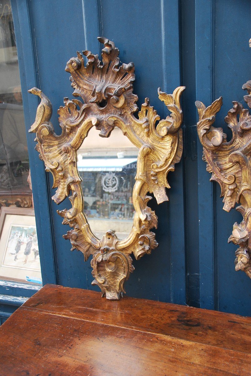 Pair Of Large Italian Baroque Mirrors XVIII-photo-8