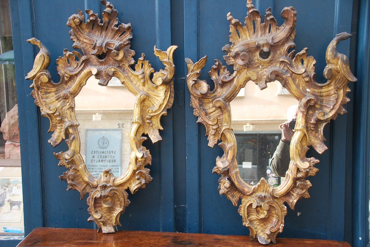 Pair Of Large Italian Baroque Mirrors XVIII