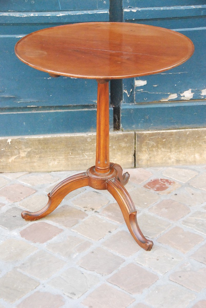 Canabas, Louis XVI Period Mahogany Pedestal Table-photo-2