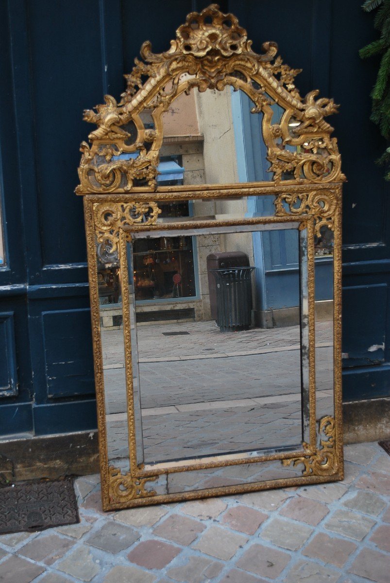 Beautiful Pareclosed Mirror From The Regency Period Early 18th Century-photo-4