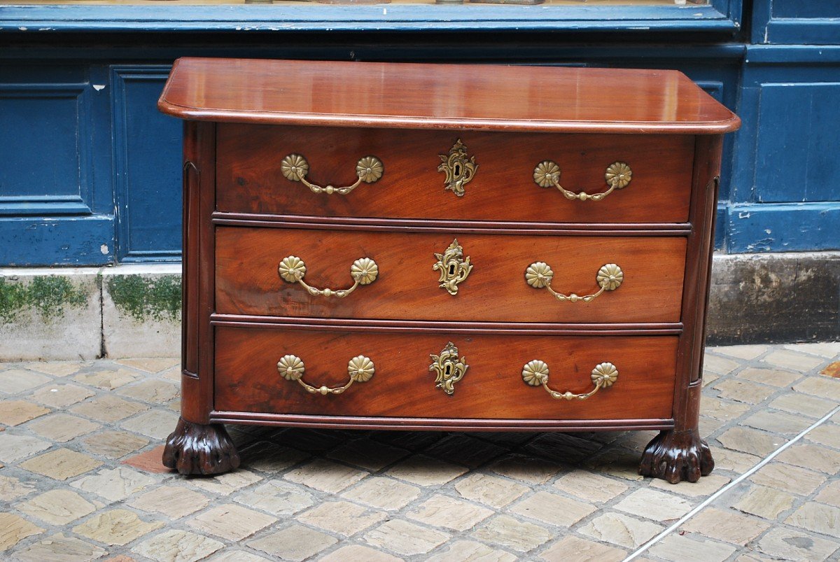 Beautiful Malouine Commode In Solid Mahogany XVIII-photo-2