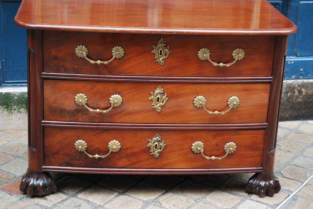 Beautiful Malouine Commode In Solid Mahogany XVIII-photo-3