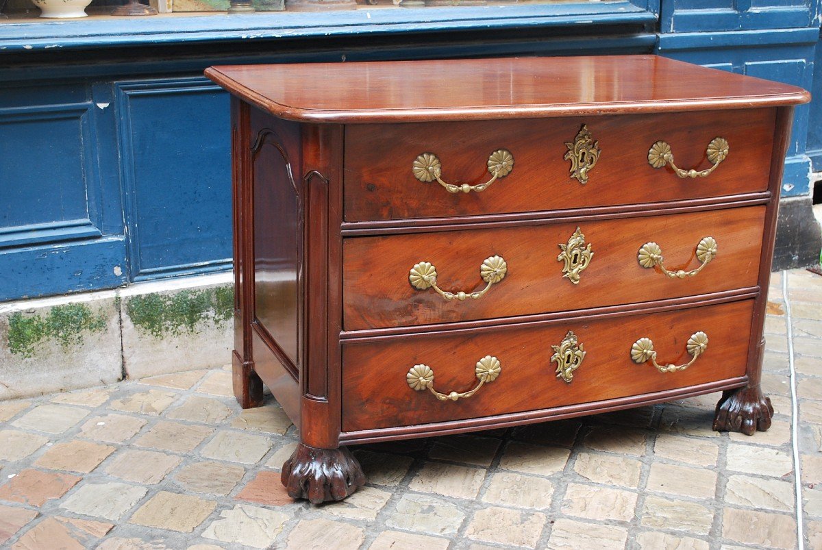 Beautiful Malouine Commode In Solid Mahogany XVIII-photo-1