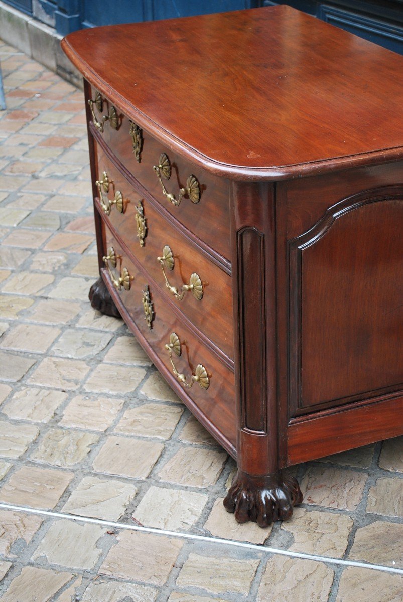 Beautiful Malouine Commode In Solid Mahogany XVIII-photo-3