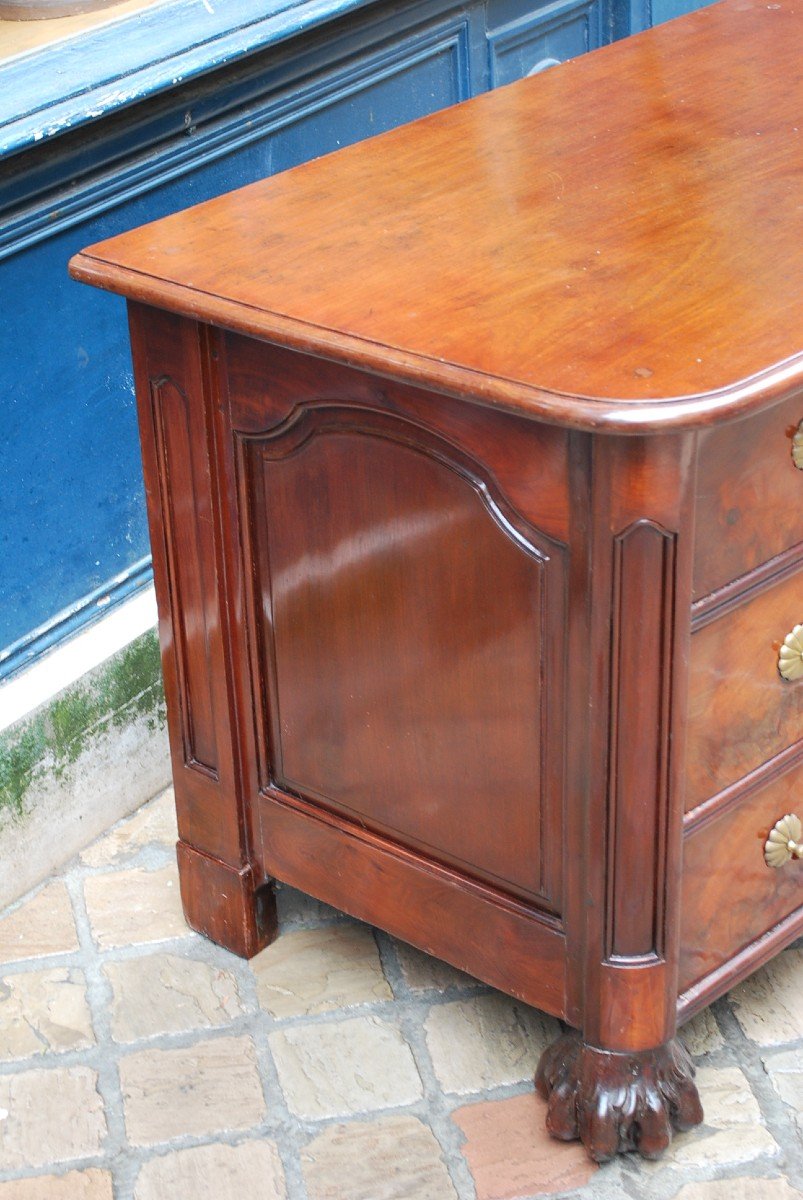 Beautiful Malouine Commode In Solid Mahogany XVIII-photo-4