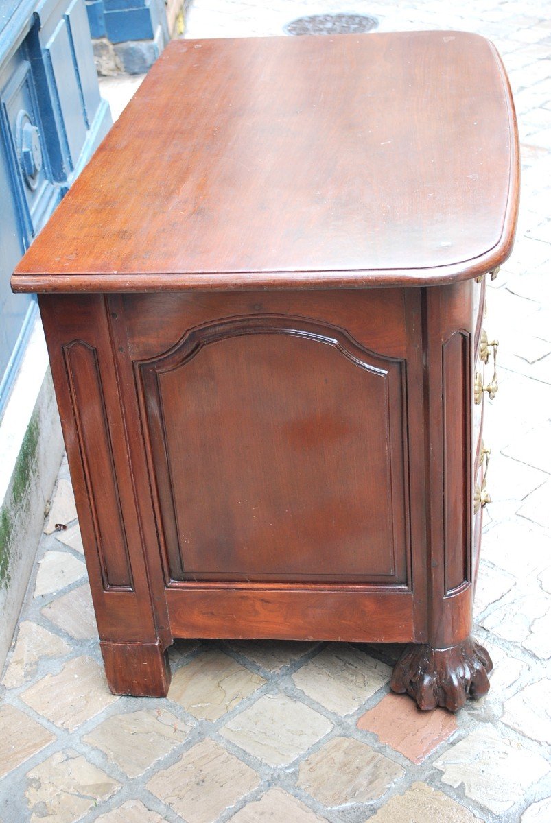 Beautiful Malouine Commode In Solid Mahogany XVIII-photo-5