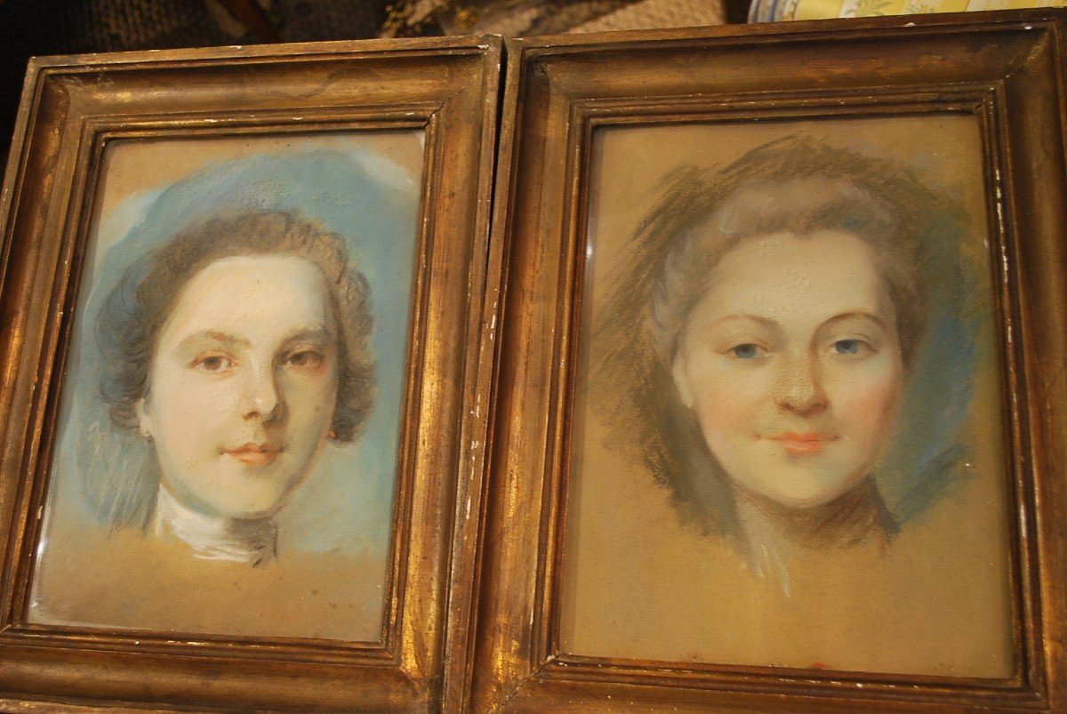 Pair Of XVIII Style Pastels