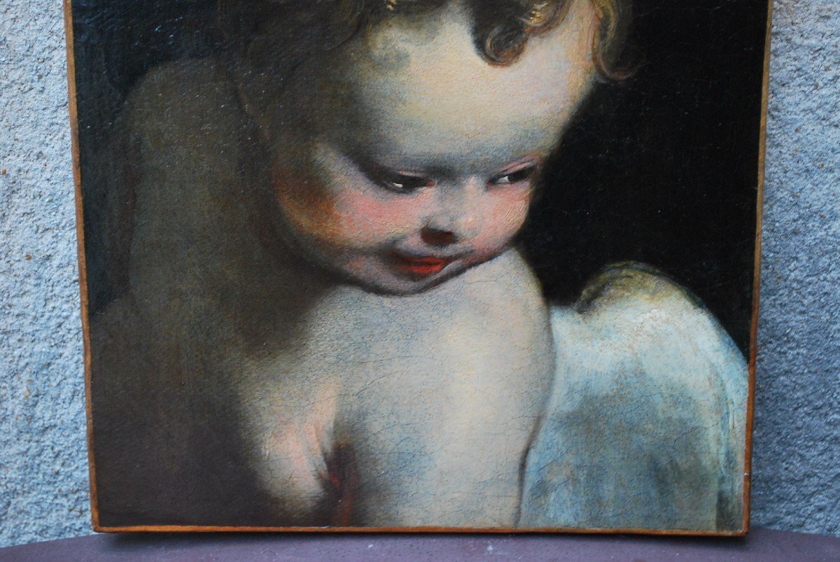 Putti  , Huile Sur Toile Italie   XVII-photo-4