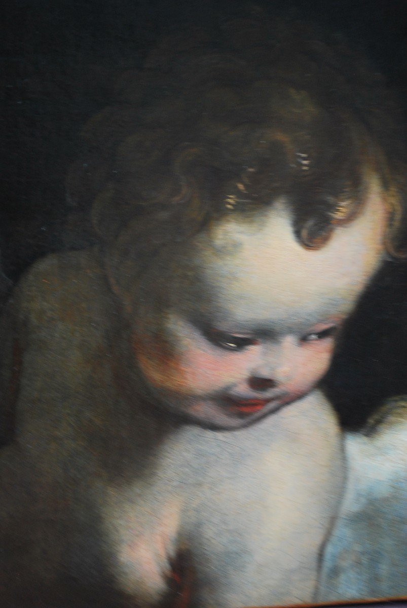 Putti, Oil On Canvas Italy XVII