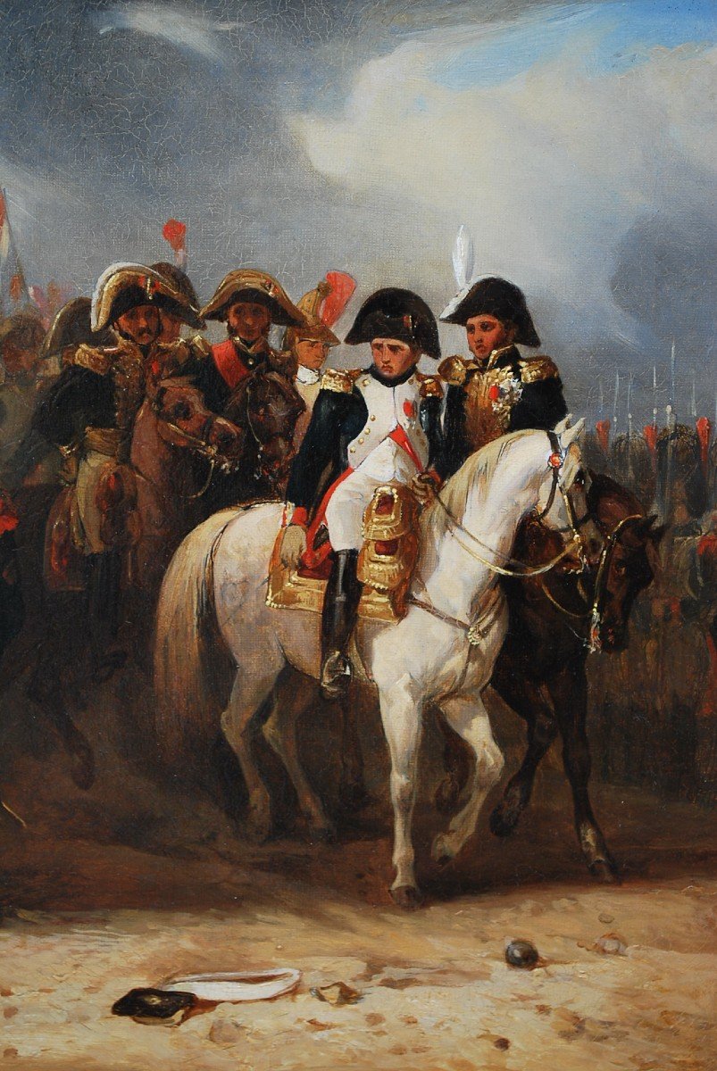Proantic: très grand Tableau de la Bataille De Waterloo Jean-Cha