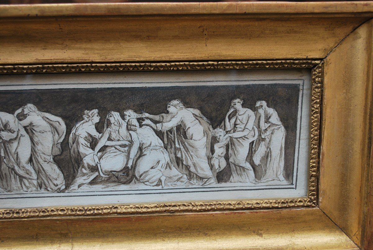 Study For An Entombment, Drawing Late XVIII-photo-4