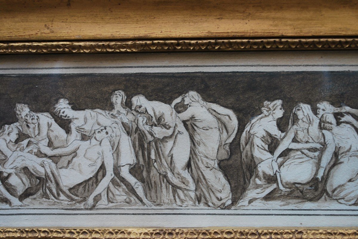 Study For An Entombment, Drawing Late XVIII-photo-6