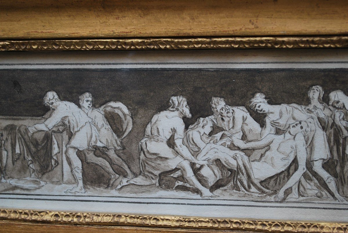 Study For An Entombment, Drawing Late XVIII-photo-7