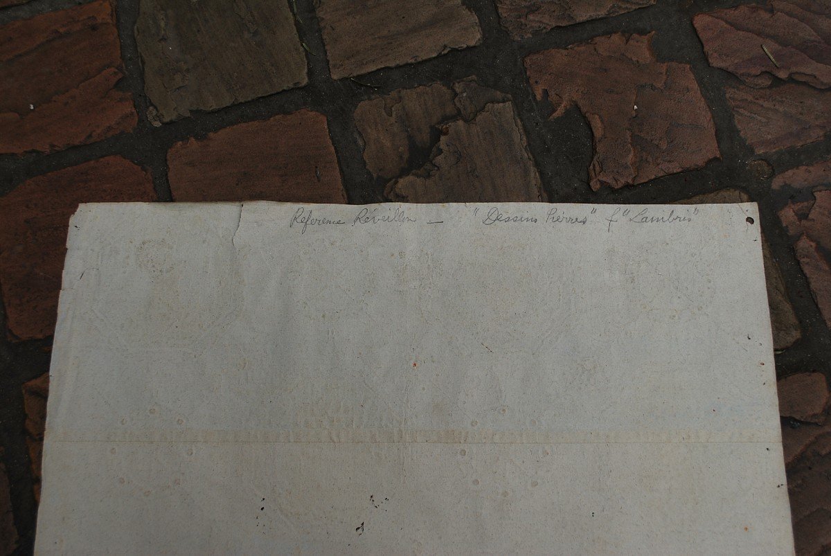 Papier Peint  Gouaché D époque Louis XVI  manufacture de Reveillon-photo-5